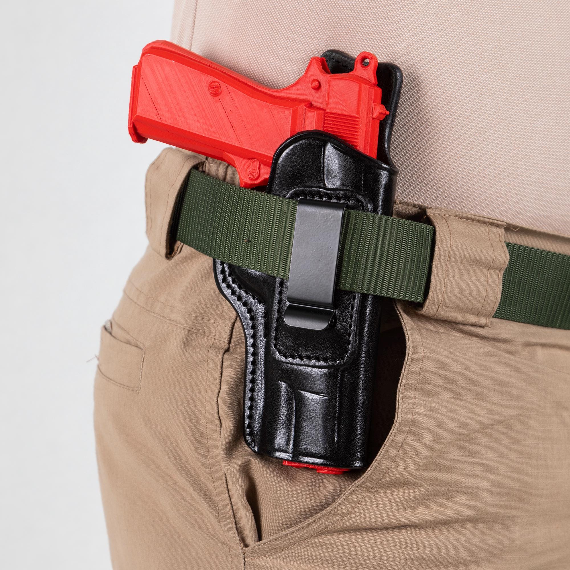 For Beretta 92, 92F, 92FS 9mm Fast Shooting IWB Handmade Leather Gun Holsters