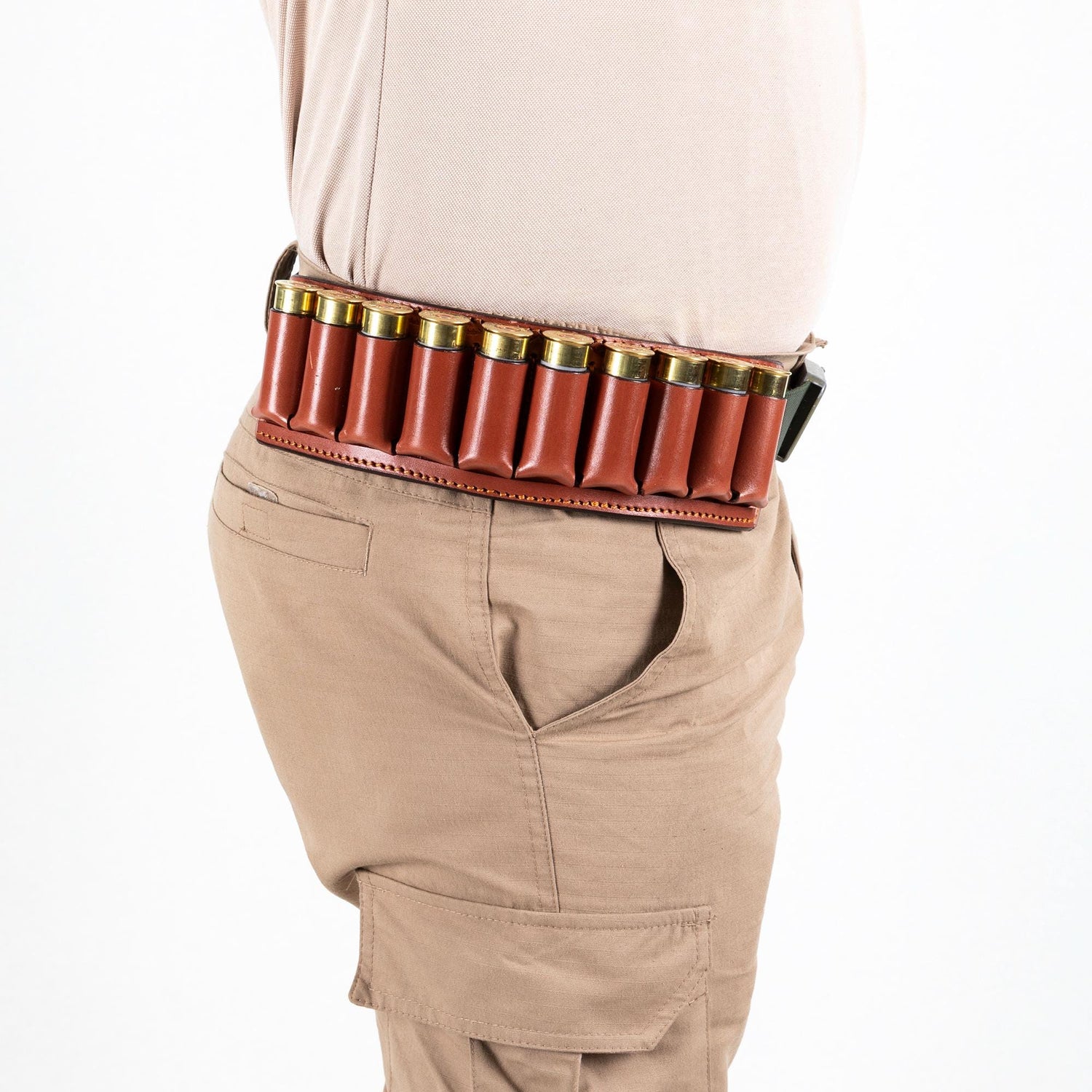 EDS Holster For Shotgun 12 Caliber Cartridge Handmade Belt Leather Holder Bandolier 10 Pieces Capacity