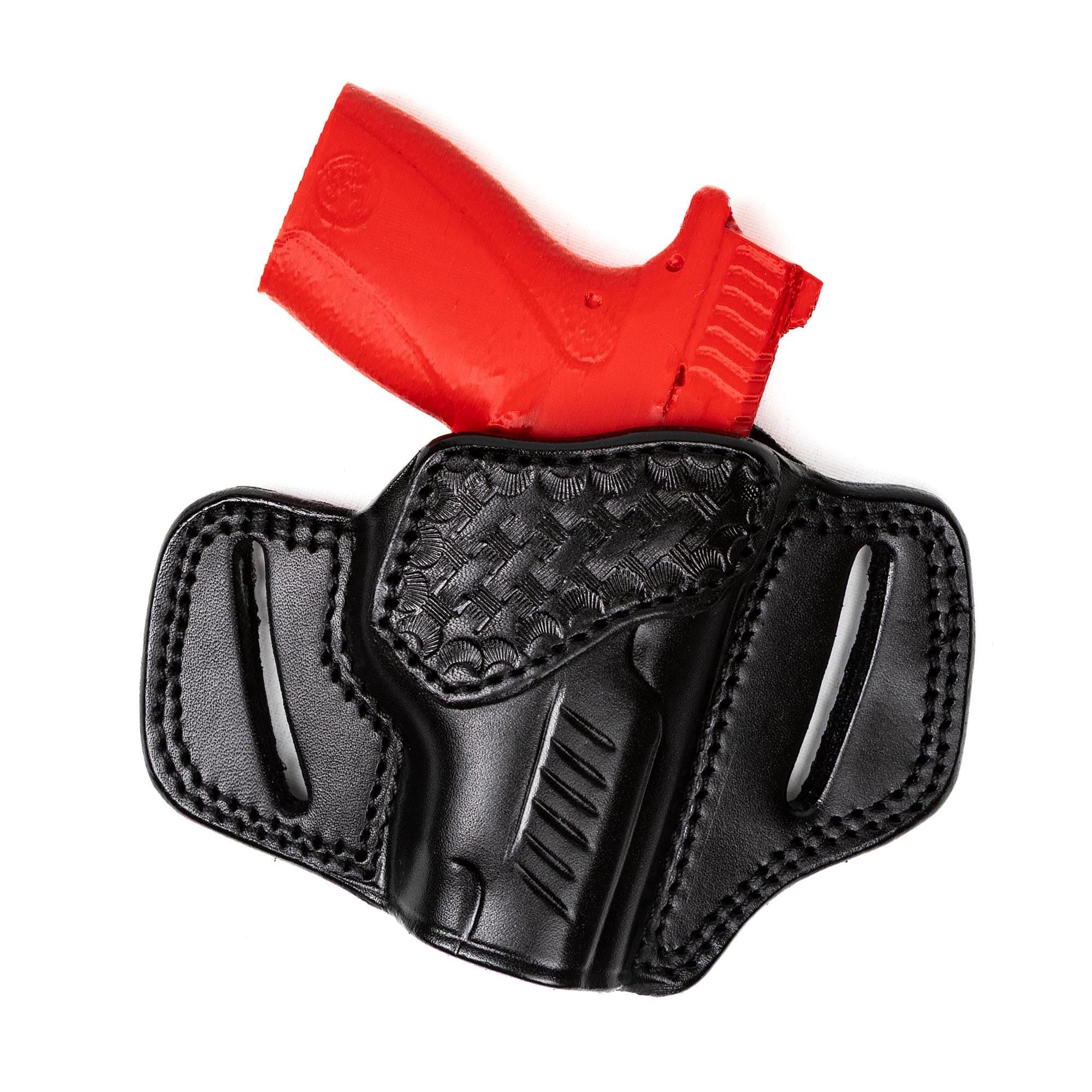 For Smith Wesson Bodyguard 2.0 Carry Comp 380 Auto Basket Weave Design Owb Handmade Full Grain Leather Gun Belt Holster