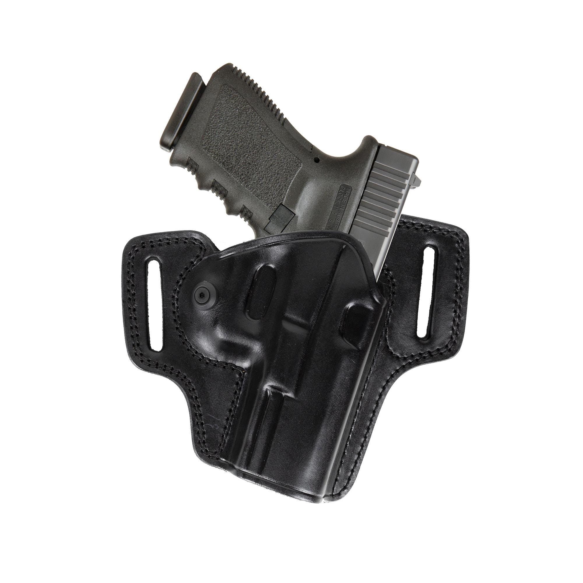 For Glock 49 9mm Luger G49 Reddot (Optical Sight) Combat Master Owb Handmade Full Grain Leather Gun Belt Holster