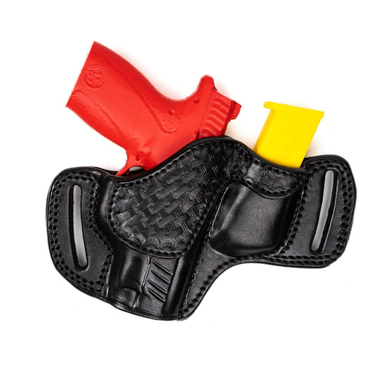 For Smith Wesson Bodyguard 2.0 Carry Comp 380 Auto OWB Full Grain Leather Holster with Mag Pouch