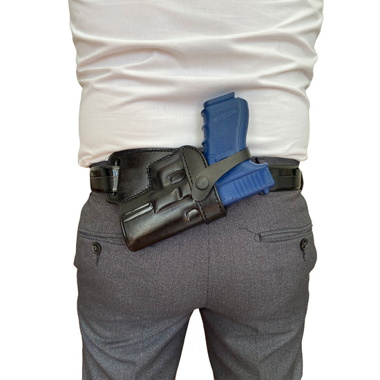 For Glock 17, 19, 23, 32 Small of Back (Sob) Handmade Leather Gun Holster