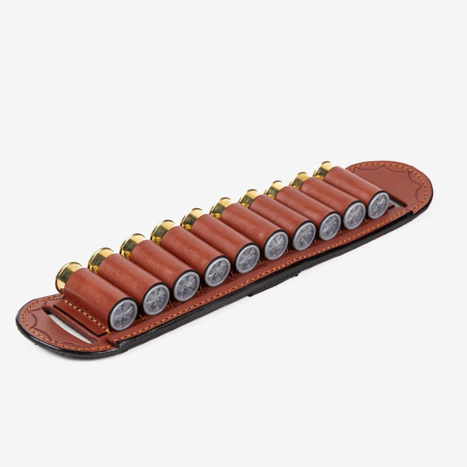 EDS Holster For Shotgun 12 Caliber Cartridge Handmade Belt Leather Holder Bandolier 10 Pieces Capacity
