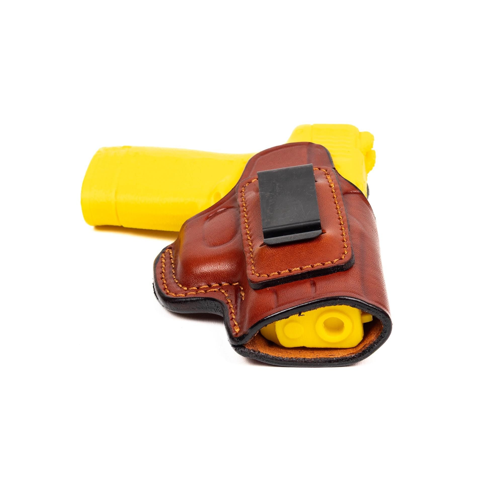 Leather IWB Holster for Smith Wesson M&P9 Shield Plus – Handmade Full Grain Concealed Carry Holster – EDS Holster