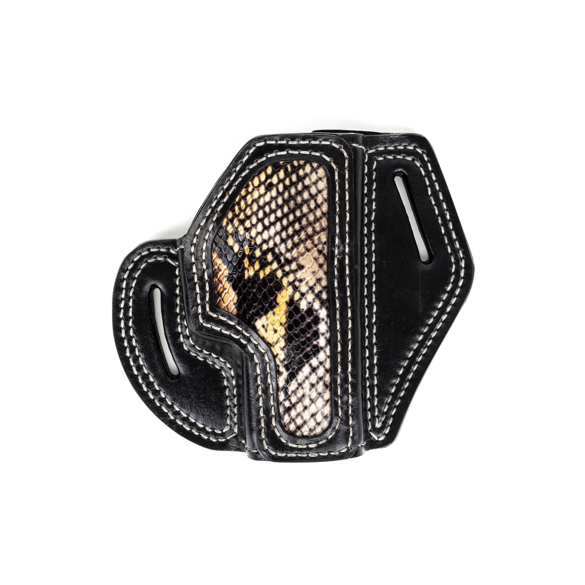 For HS Produkt HS-9 / HS 2000 Owb Snakeskin Printed Handmade Leather Gun Holster