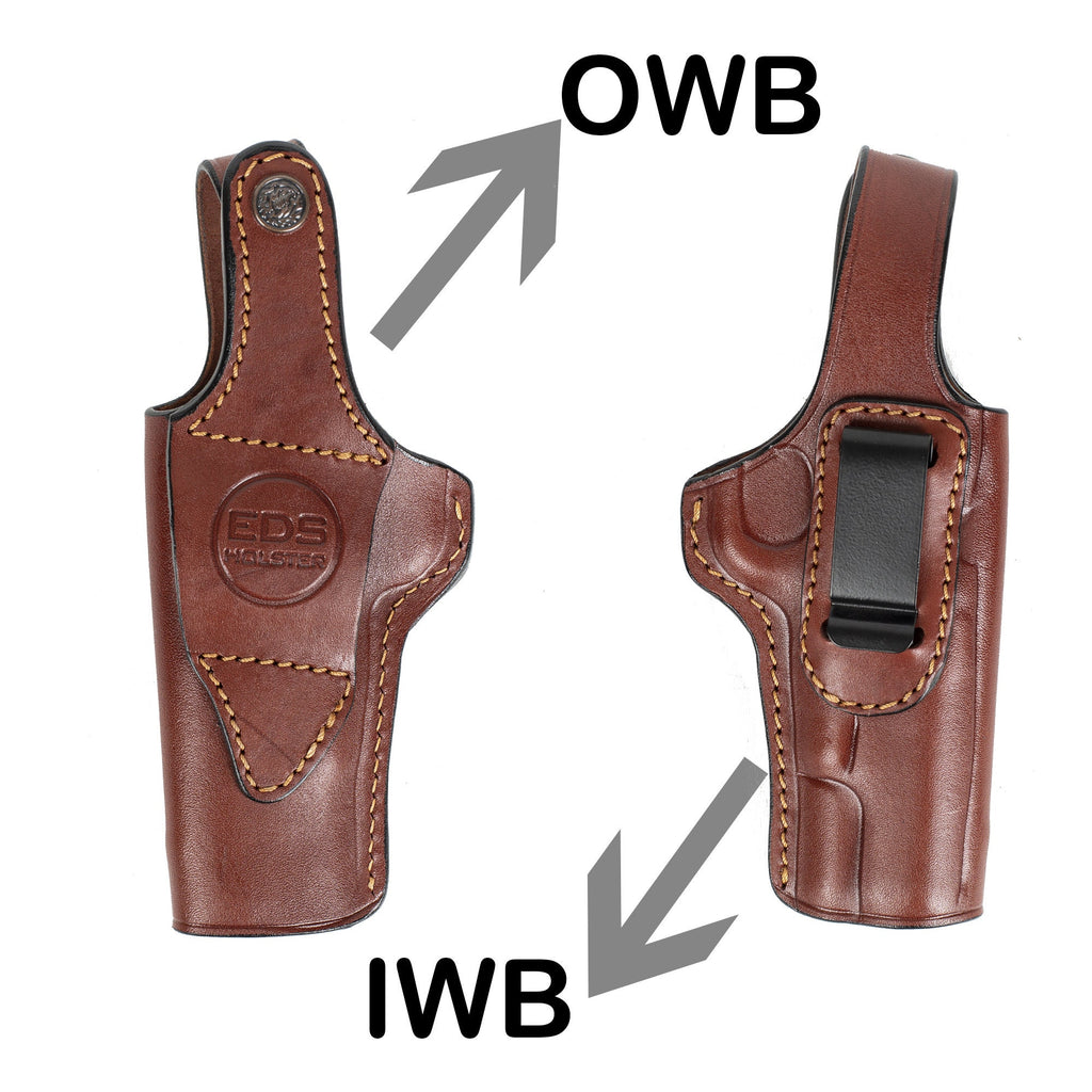 For Glock 42, 43, 43X IWB Concealed Carry Handmade Leather Gun Holster