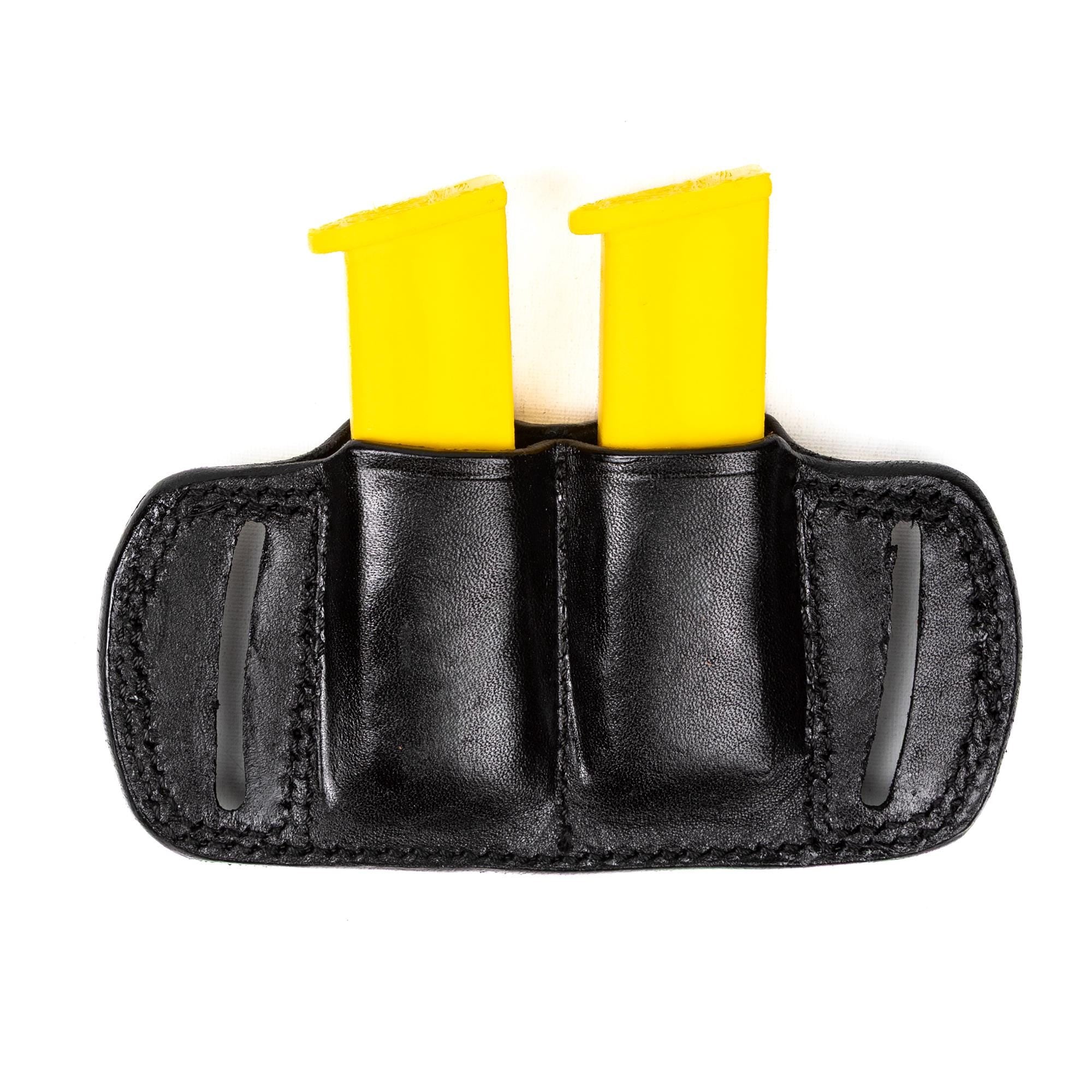 For Smith Wesson Bodyguard 2.0 380 Auto Double Mag Pouch Basket Weave Design Owb Handmade Full Grain Leather