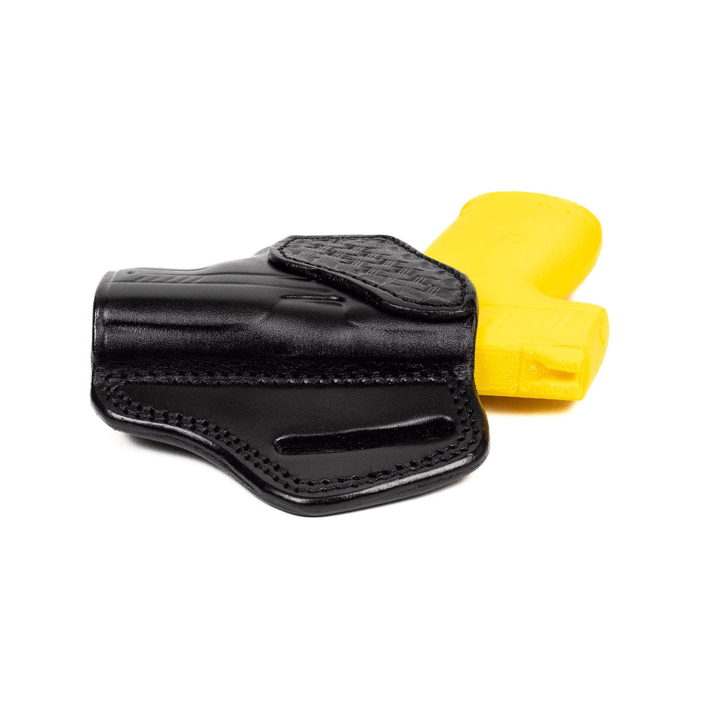 For Smith Wesson M&P 9 Shield Plus Basket Weave Design Owb Handmade Full Grain Leather Gun Belt Holster