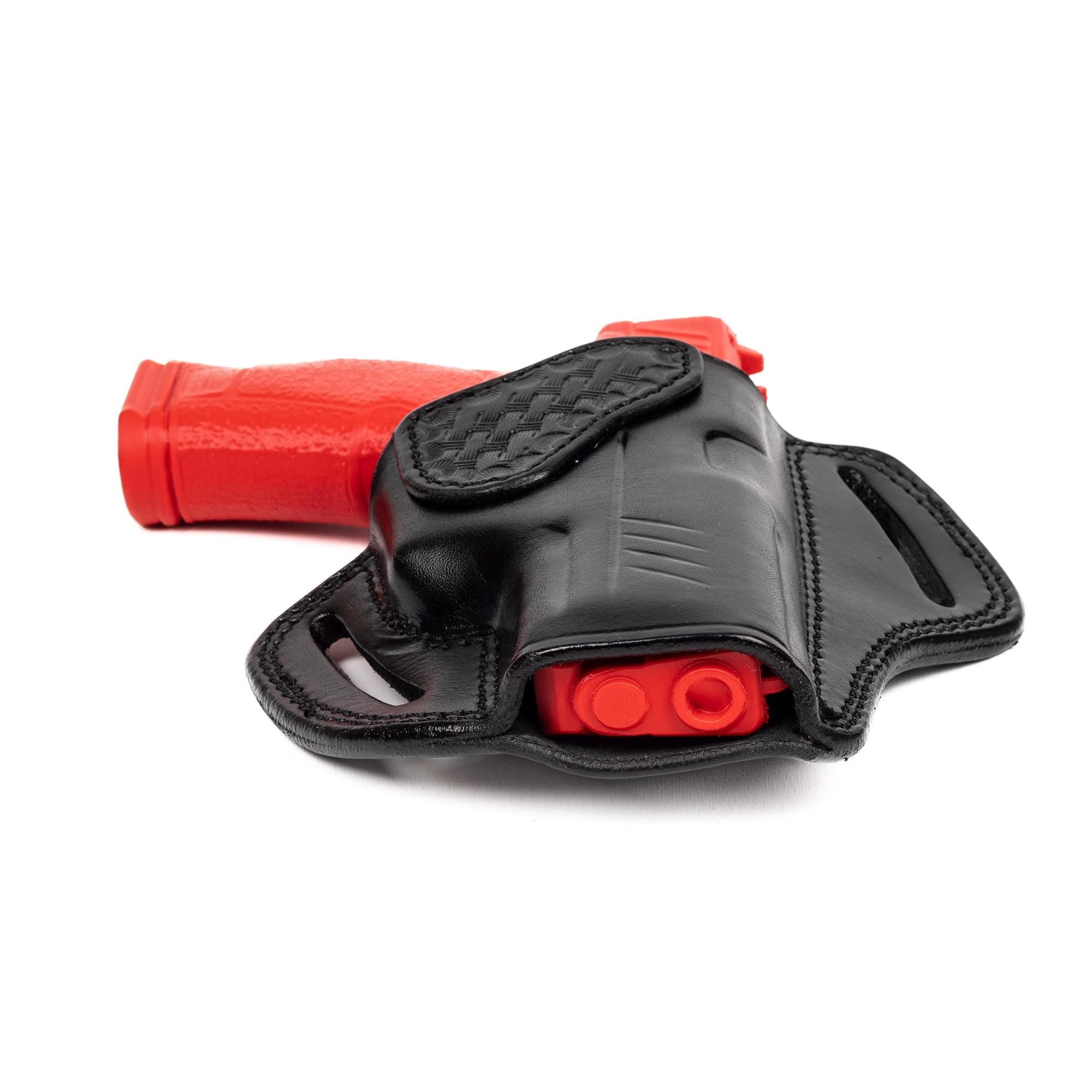 For Tisas PX-9 Basket Weave Design Owb Handmade Full Grain Leather Gun Belt Holsters