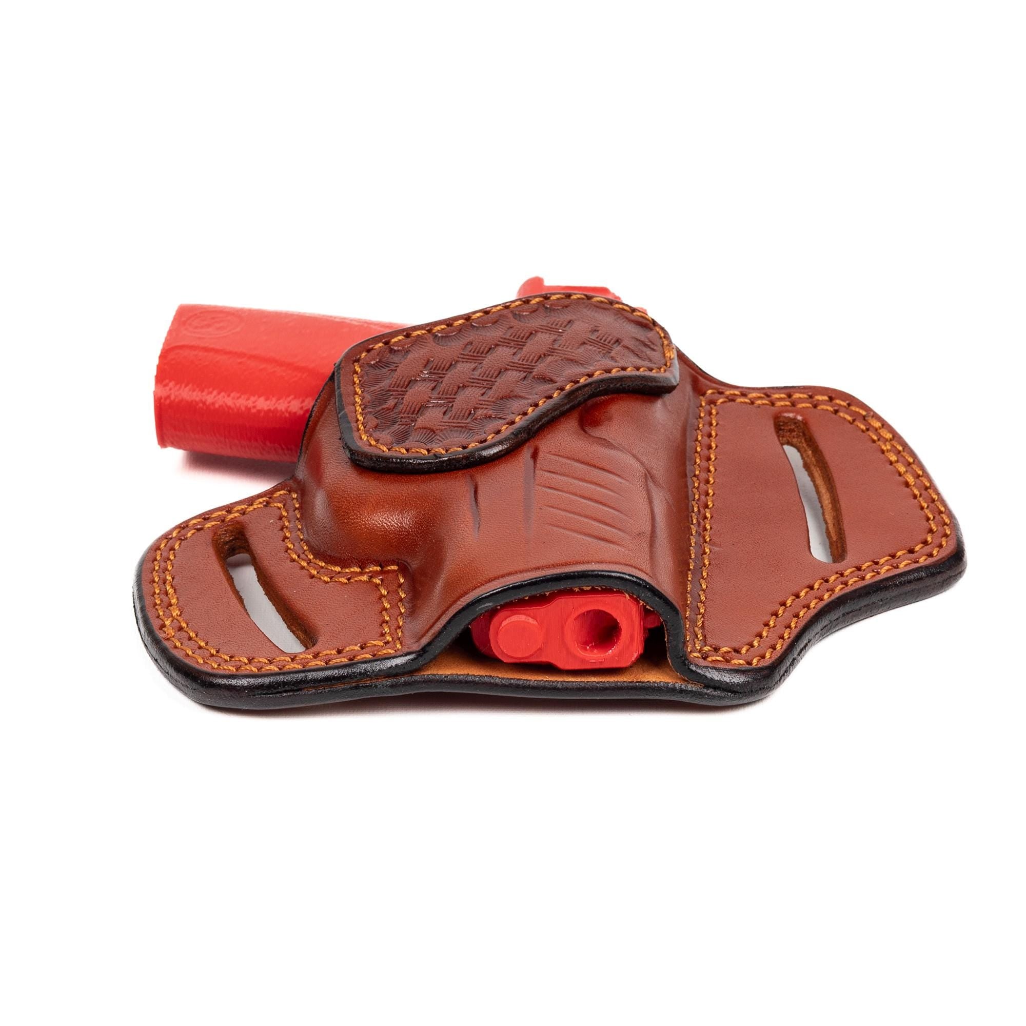 For Smith Wesson Bodyguard 2.0 380 Auto Basket Weave Design Owb Handmade Full Grain Leather Gun Belt Holster