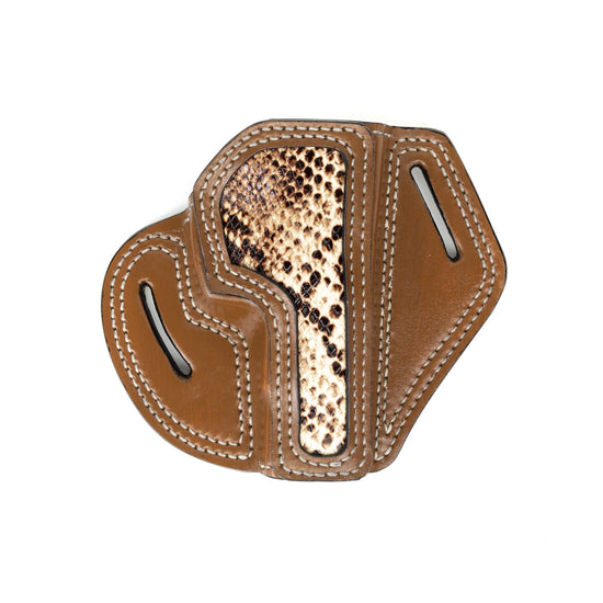 For CZ 75, 75B OWB Snakeskin Printed Handmade Leather Gun Holster