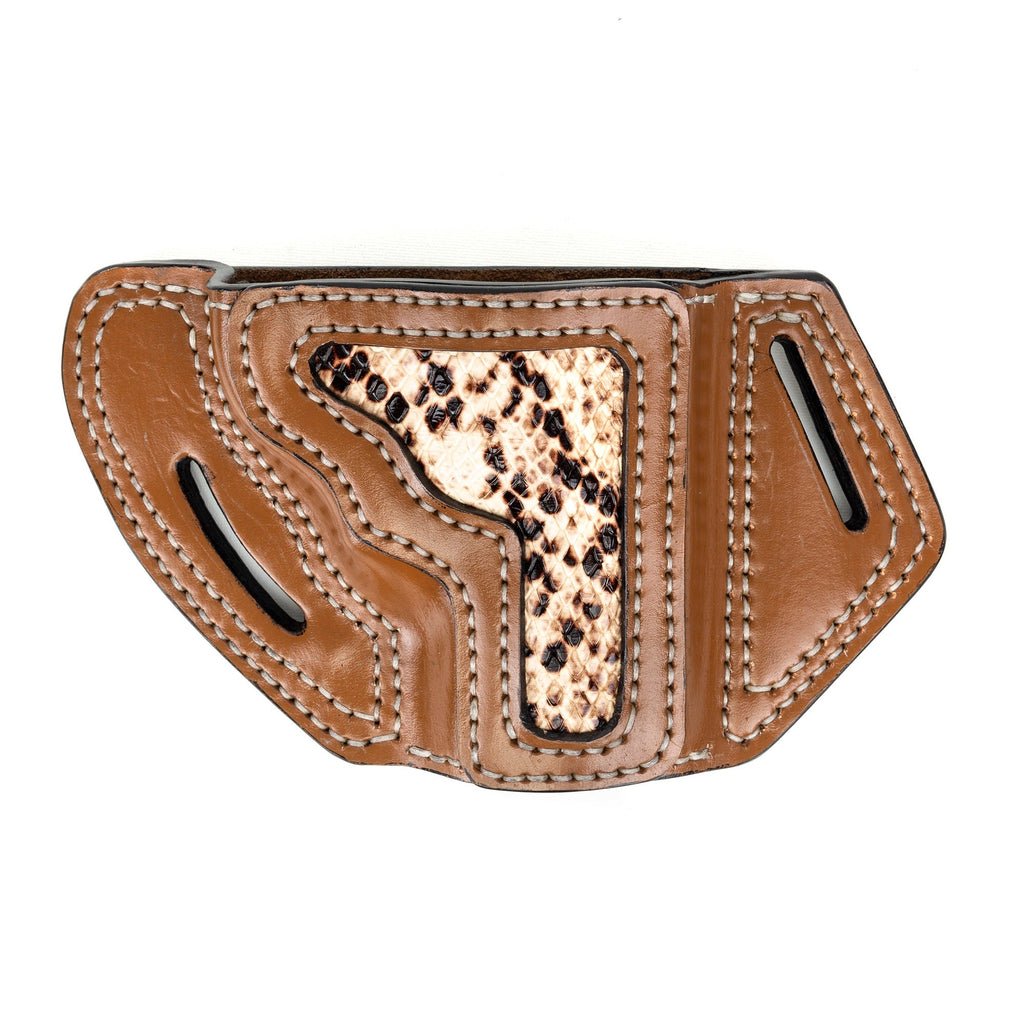 Colt Python 2.5 inch 38 Spl 6 Shot Owb Revolver Snakeskin Printed Handmade Leather Gun Holster