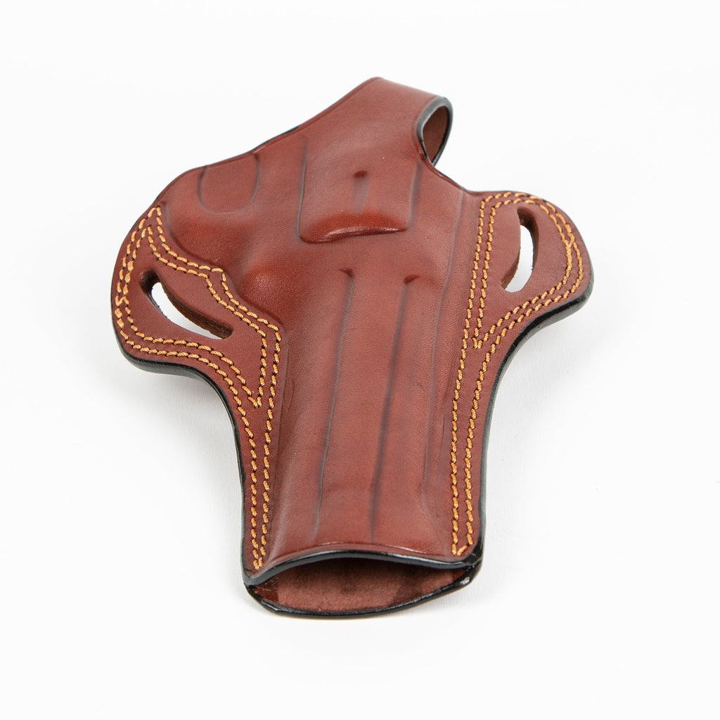 Ruger GP100 Revolver 6 inch 357 Magnum and Speedloader OWB Handmade Leather Gun Holster