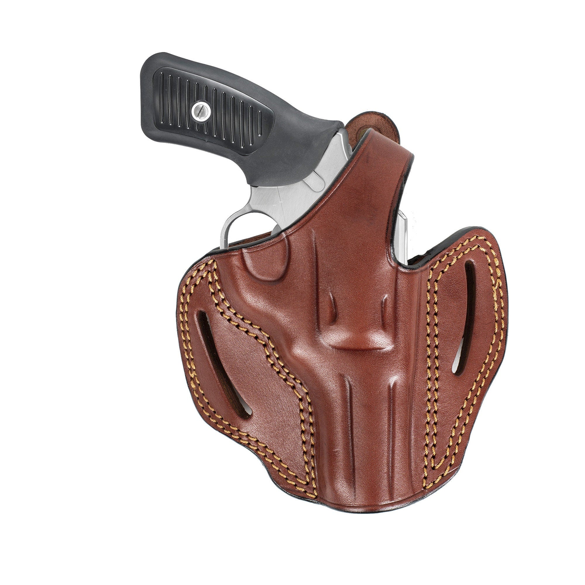 For Ruger SP101 3 inch Revolver 5 Shot OWB Handmade Leather Gun Holster