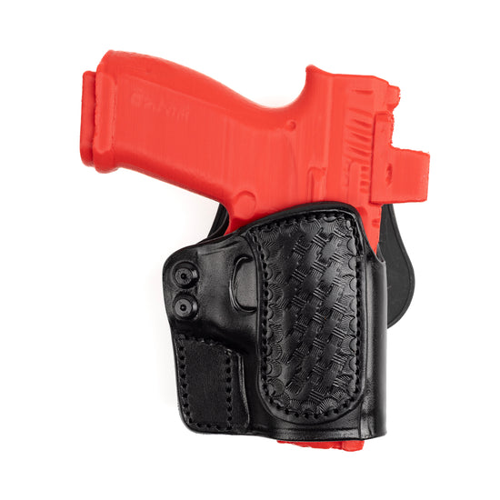 Canik MC9 Prime Basket Weave Design Handmade Leather Paddle Gun Holster