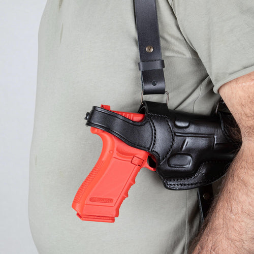 CZ 75/75B Leather Shoulder Holster: Mag Pouches & Tie-Down Straps