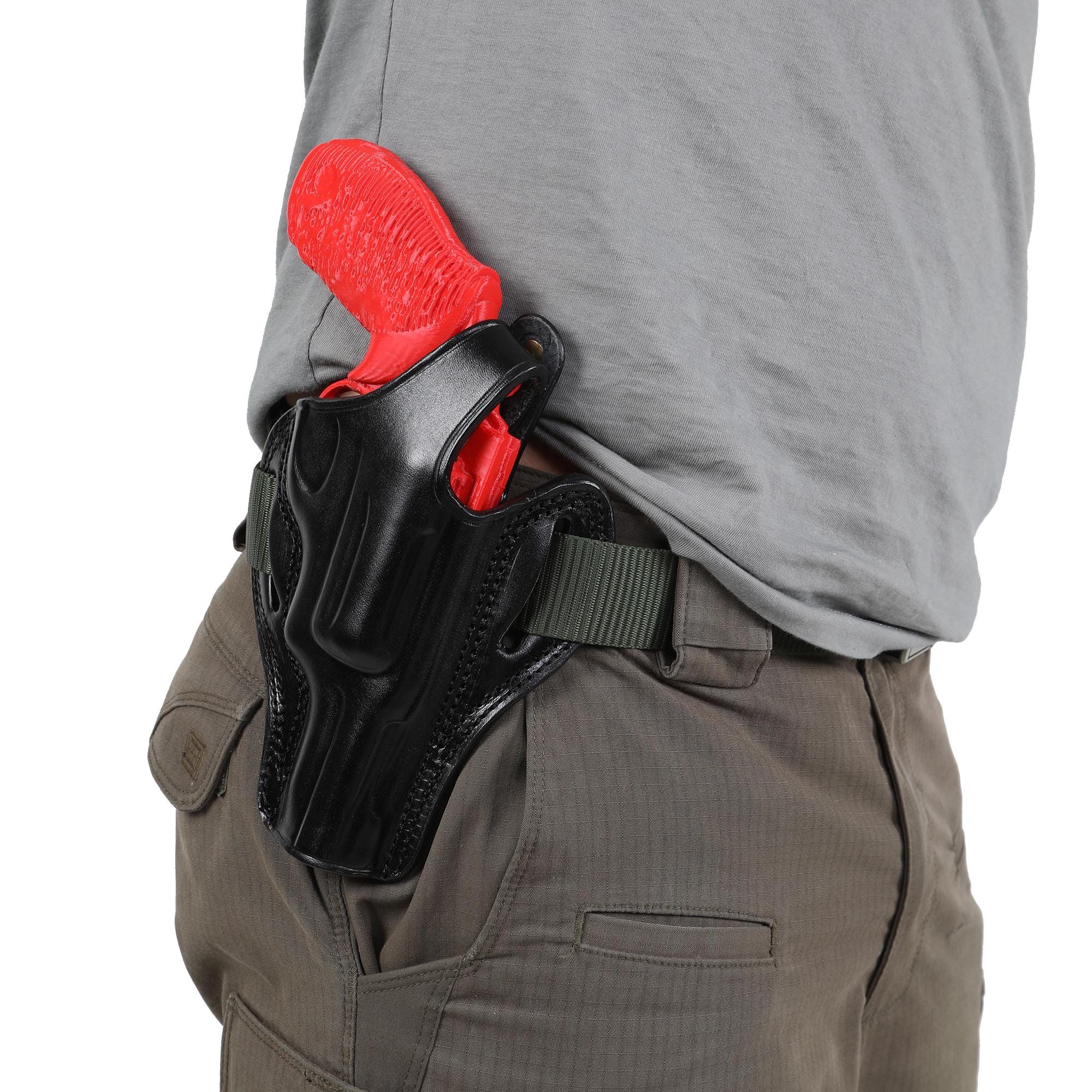 For Taurus Judge Public Defender 2 inch 45 Colt/410 Revolver Owb Handmade Leather Gun Holsters