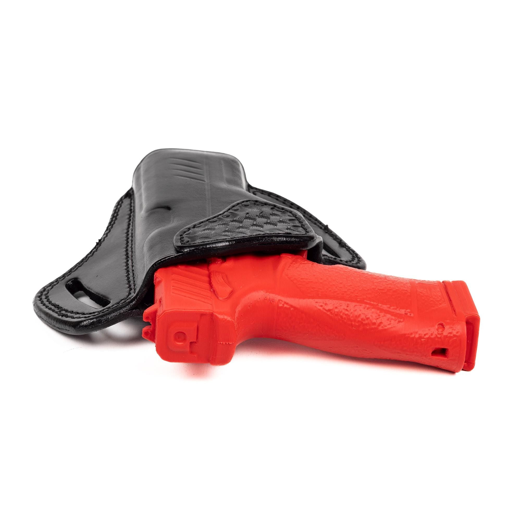 For Tisas PX-9 Basket Weave Design Owb Handmade Full Grain Leather Gun Belt Holsters