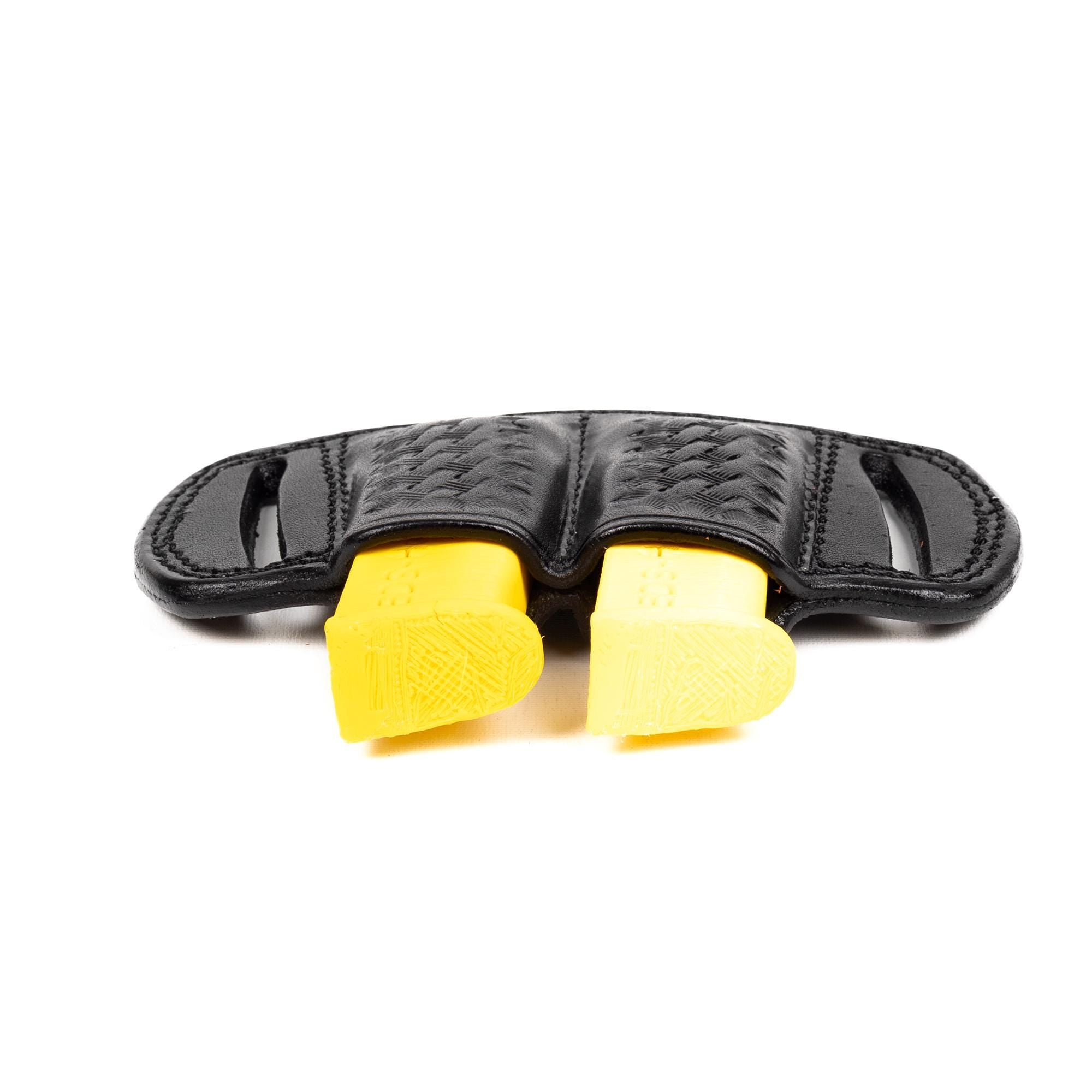 For Smith Wesson Bodyguard 2.0 380 Auto Double Mag Pouch Basket Weave Design Owb Handmade Full Grain Leather