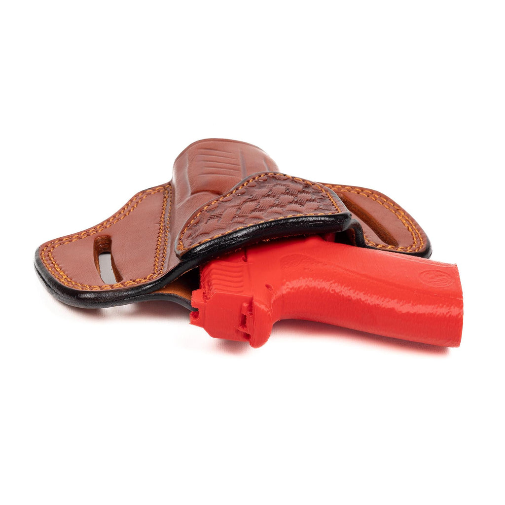 For Smith Wesson Bodyguard 2.0 Carry Comp 380 Auto Basket Weave Design Owb Handmade Full Grain Leather Gun Belt Holster