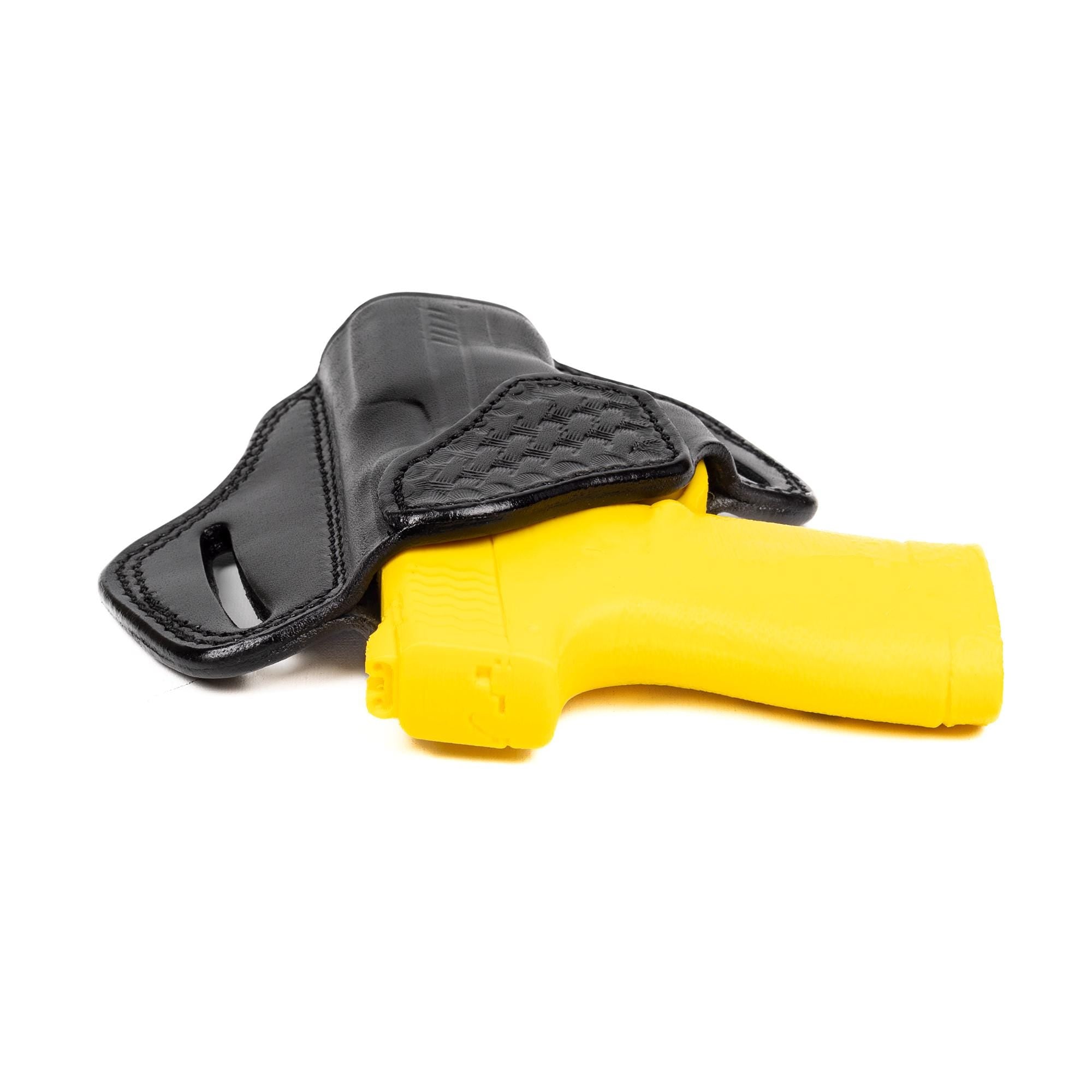 For Smith Wesson M&P 9 Shield Plus Basket Weave Design Owb Handmade Full Grain Leather Gun Belt Holster