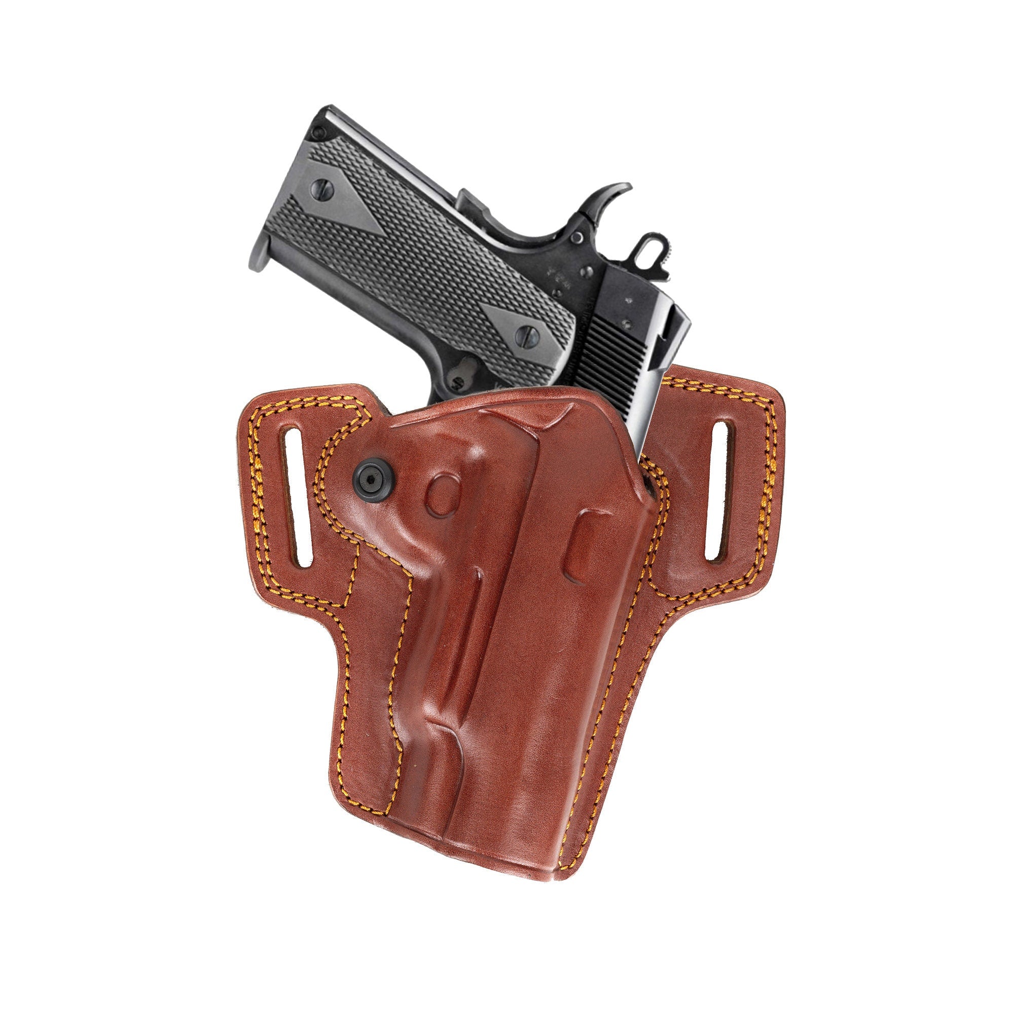 Colt Government 1911 Rail 5 inch 45 Acp Combat Master Owb Leather Gun Holster