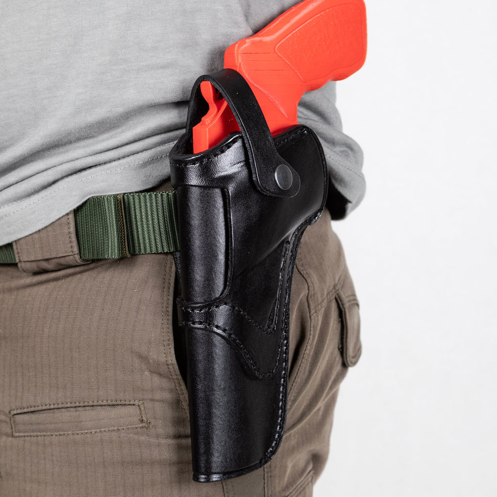 Taurus Revolver 6" Barrel Leather Holster: OWB Carry