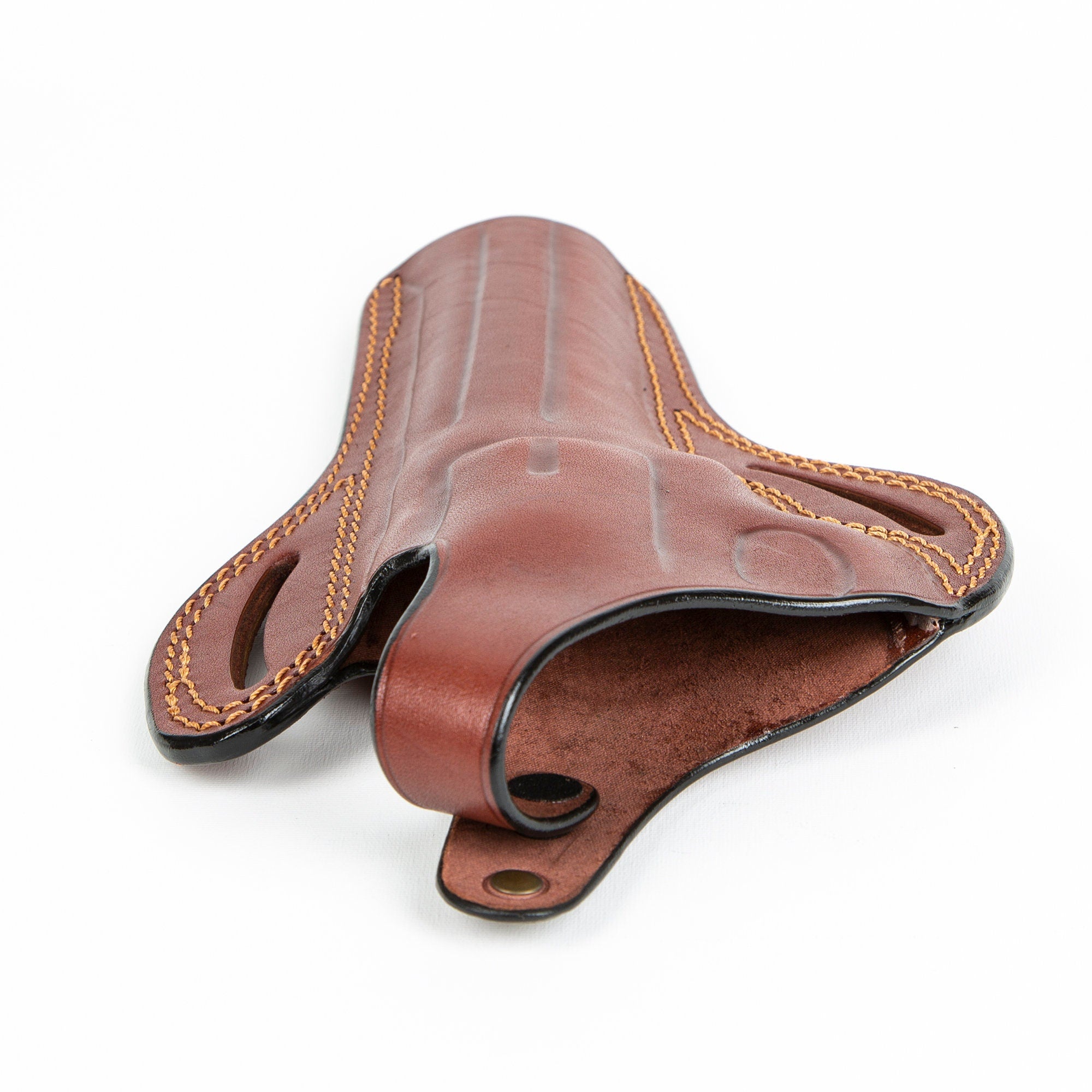 Handmade Leather Revolver Holster: Colt King Cobra, Python 38 Special, 6 inch OWB