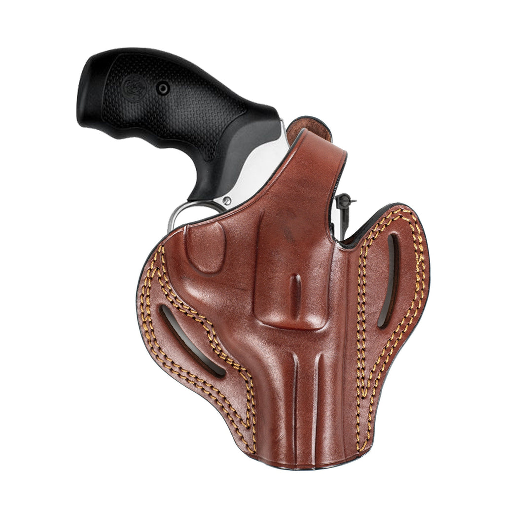 For Smith and Wesson Model 686 Revolver 3 inch Barrel OWB Handmade Leather Gun Holster