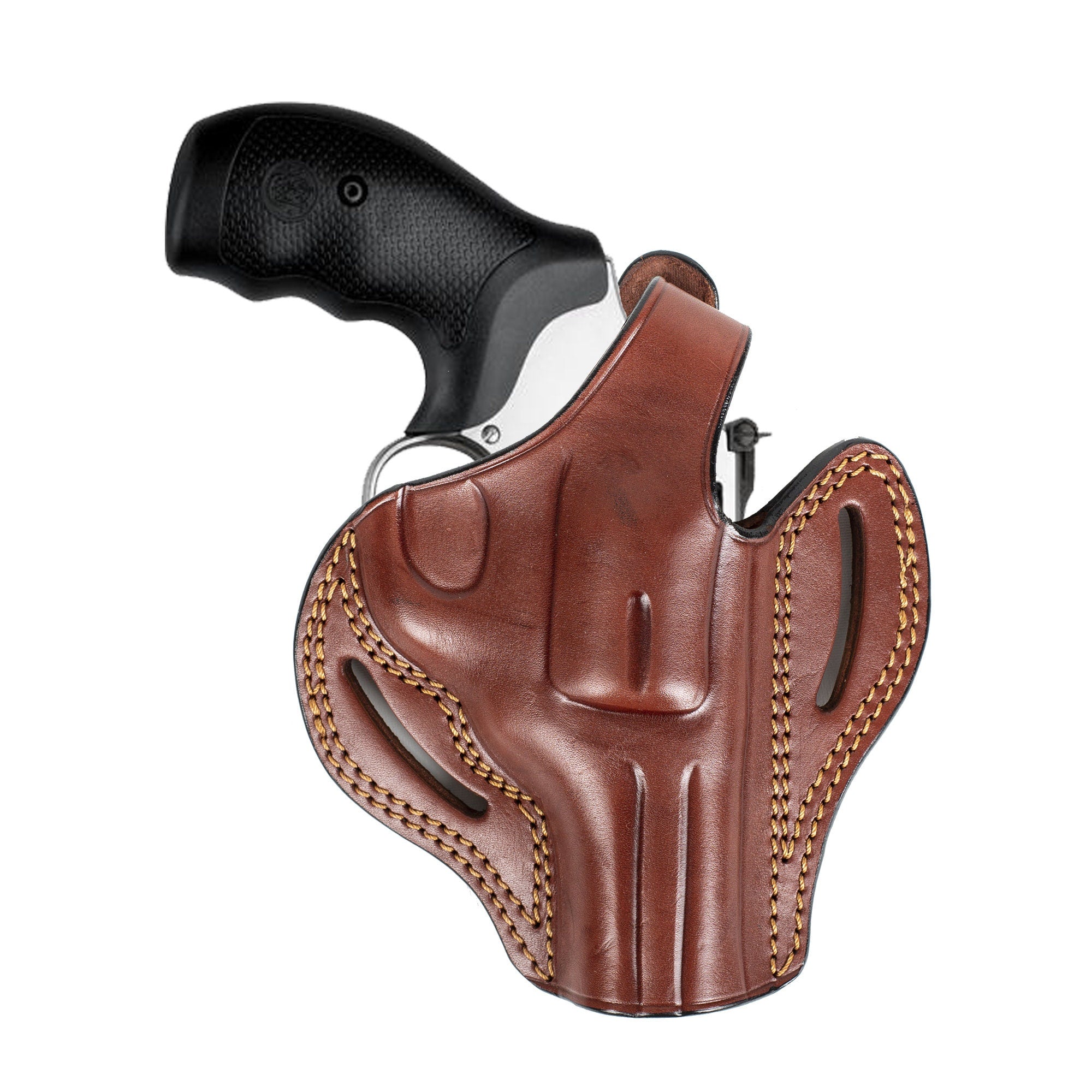 For Smith and Wesson Model 686 Revolver 3 inch Barrel OWB Handmade Leather Gun Holster