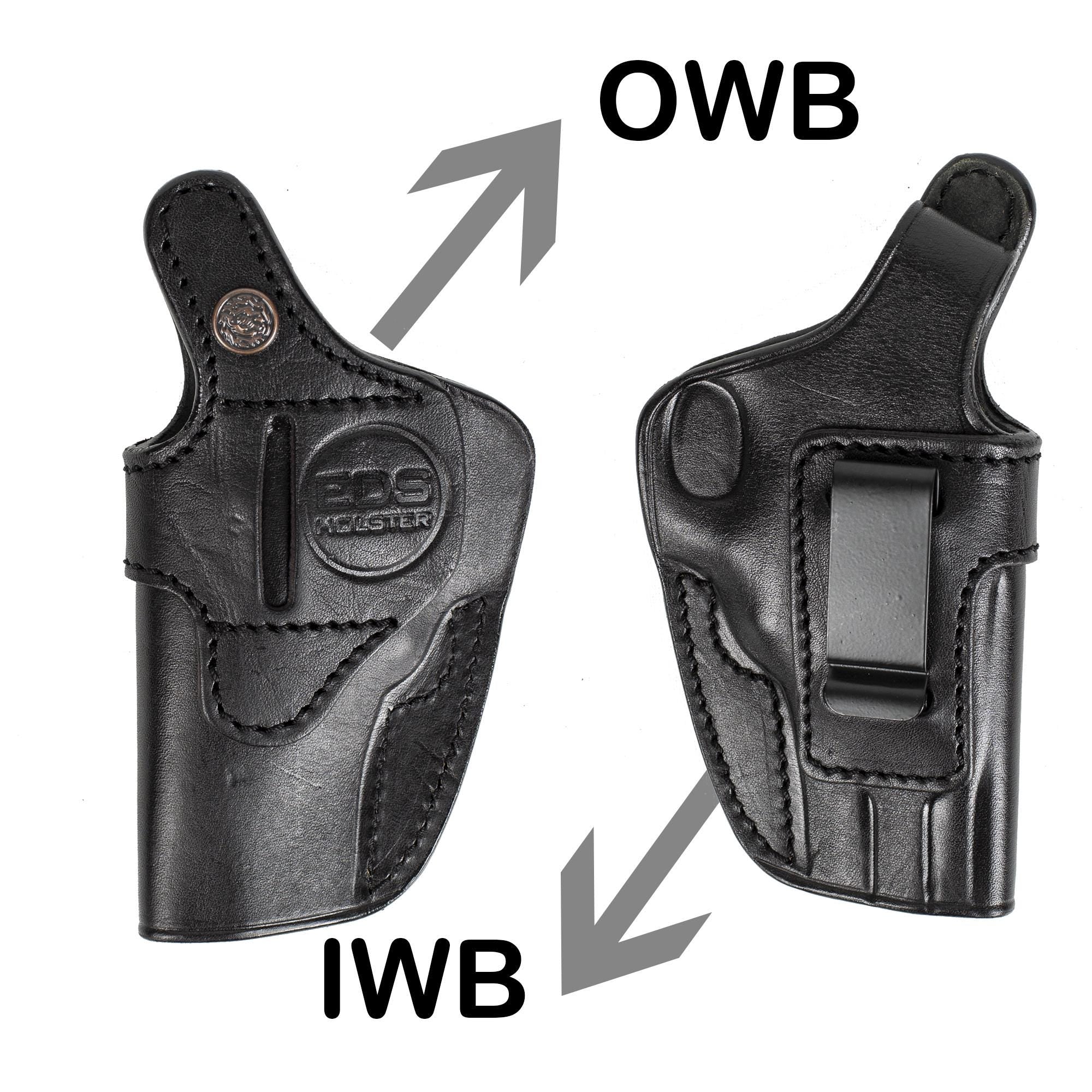 For Ruger LCRx 3 inch Revolver Iwb / Owb Handmade Full Grain Leather Gun Belt Holster