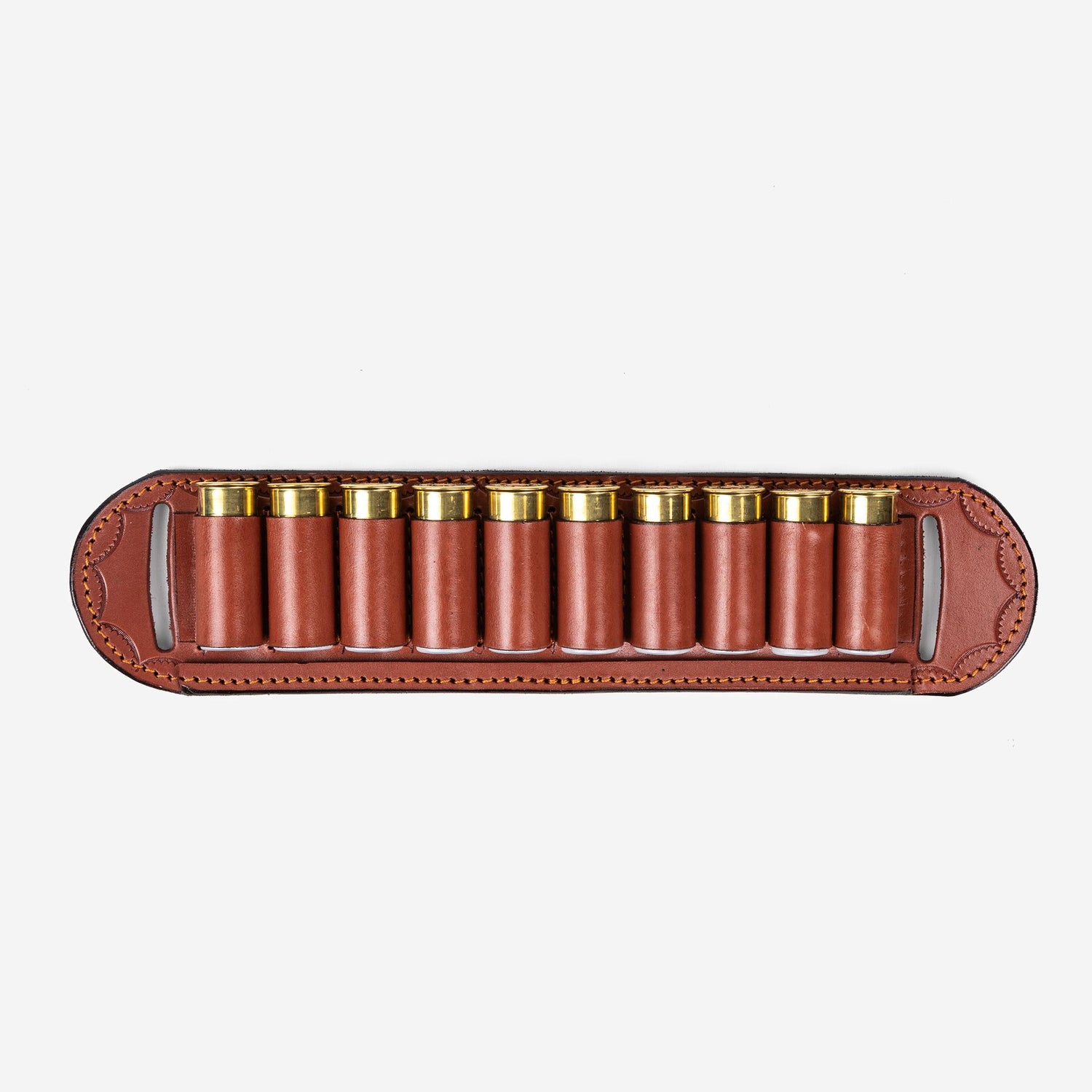 EDS Holster For Shotgun 12 Caliber Cartridge Handmade Belt Leather Holder Bandolier 10 Pieces Capacity