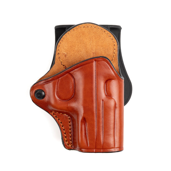 Handcrafted Leather Paddle Holster for Canik MC9 Prime Radian - Optic Ready OWB